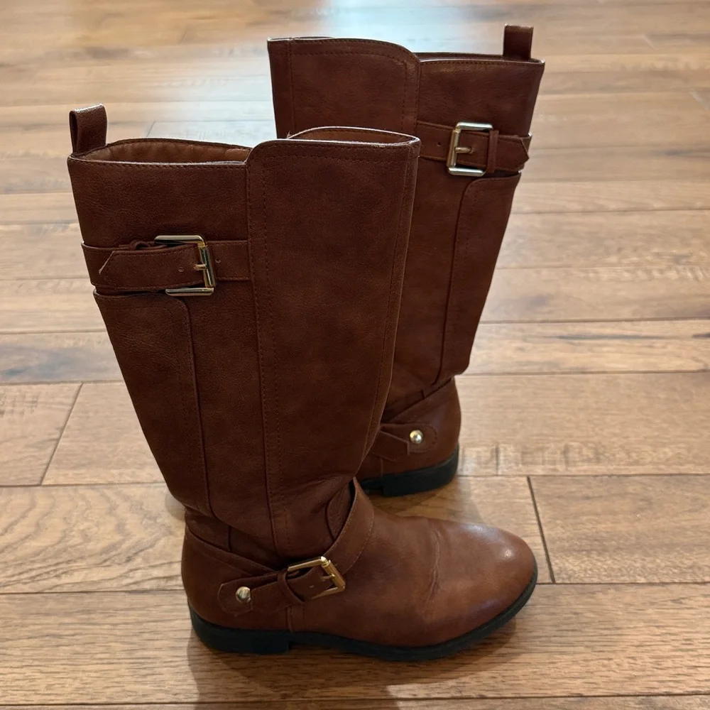 SO Girls Camilaa Riding Boots - Cognac - Size 1 Med
